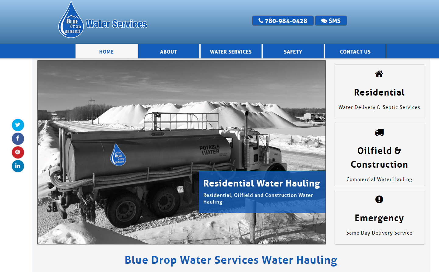 Blue Drop Water Services for home industry and more. Blue Drop